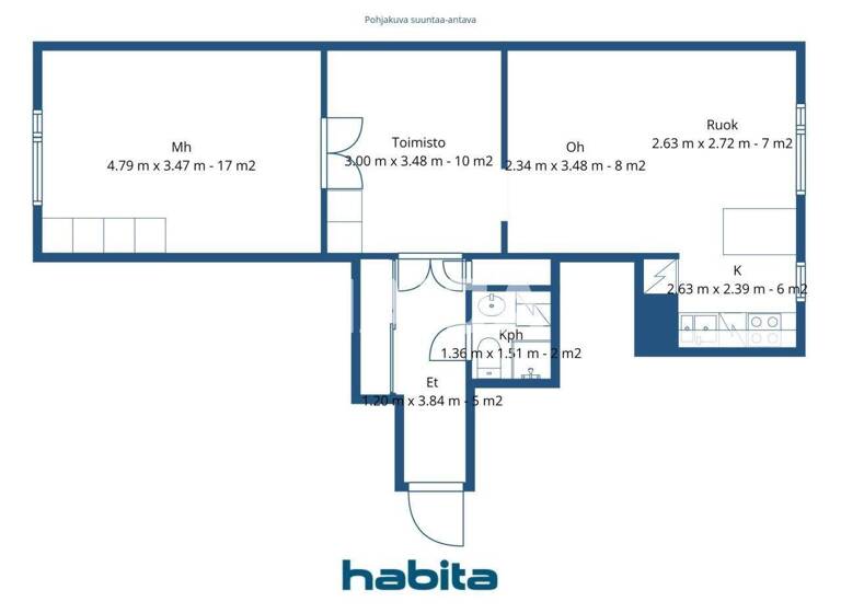 Studio zum Kauf 354.000 € 2 Zimmer 60 m² 5. Geschoss Mannerheimintie 148 Helsinki 00270
