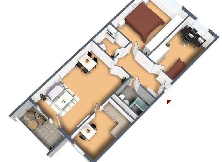 Wohnung zur Miete 600 € 3 Zimmer 69 m² 3. Geschoss frei ab sofort Friedrichstraße 23 Prenzlau 17291