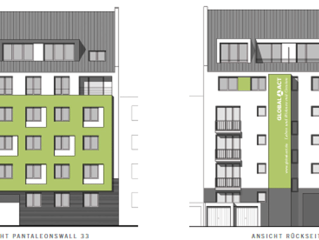 Wohnung zum Kauf provisionsfrei als Kapitalanlage geeignet 169.000 € 1 Zimmer 25,9 m² Pantaleonswall 33 Altstadt-Süd Innenstadt 50676