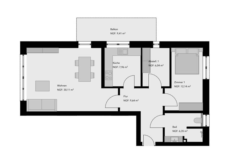 Wohnung zum Kauf - Erstbezug 271.250 € 2 Zimmer 75 m² EG August-Meyer-Straße 15A Essen Essen (Oldenburg) 49632