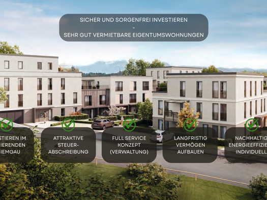 Wohnung zum Kauf - Erstbezug provisionsfrei 501.000 € 2 Zimmer 64 m² Bad Endorf 83093