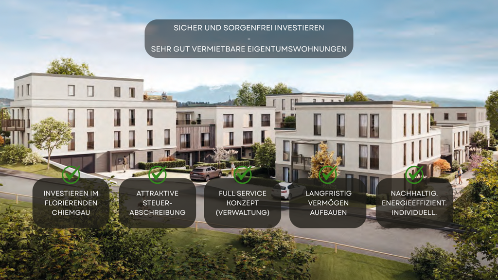 Wohnung zum Kauf - Erstbezug provisionsfrei 501.000 € 2 Zimmer 64 m² Bad Endorf 83093