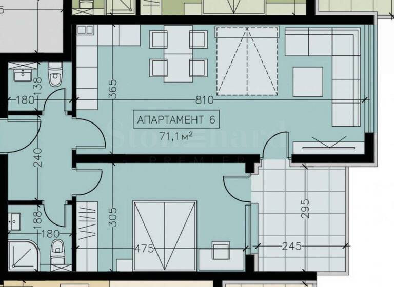 Studio zum Kauf 196.574 € 2 Zimmer 84,7 m² Sofia