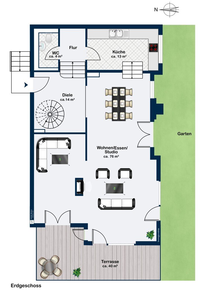 Maisonette zum Kauf 3.500.000 € 3 Zimmer 225 m²<br/>Wohnfläche 1.<br/>Geschoss Winterhude Hamburg 22301