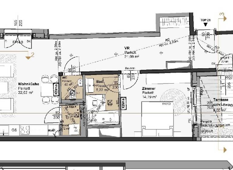 Wohnung zum Kauf 995.000 € 2 Zimmer 76,6 m² 5. Geschoss Kettenbrückengasse 22 Wien 1040