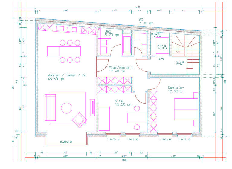 Wohnung zur Miete 2.000 € 3 Zimmer 100 m² Hilden 40721