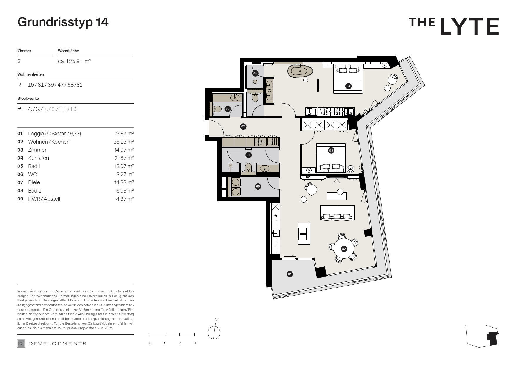 Studio zum Kauf 2.110.500 € 3 Zimmer 126 m²<br/>Wohnfläche HafenCity Hamburg 20457