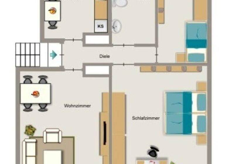 Wohnung zur Miete 511 € 3,5 Zimmer 58,7 m² 2. Geschoss Concordiastraße 97 Altstadt-Mitte Oberhausen 46049