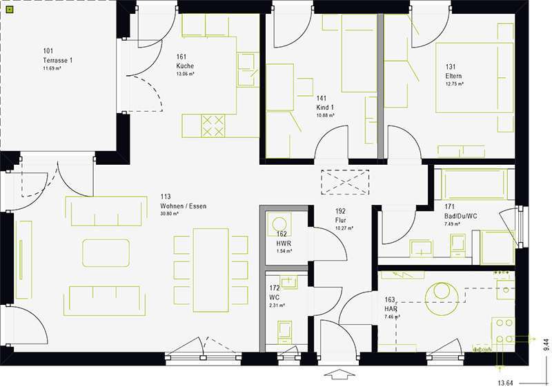 Bungalow zum Kauf provisionsfrei 220.200 € 3 Zimmer 108 m²<br/>Wohnfläche 500 m²<br/>Grundstück Ney Ney 56283