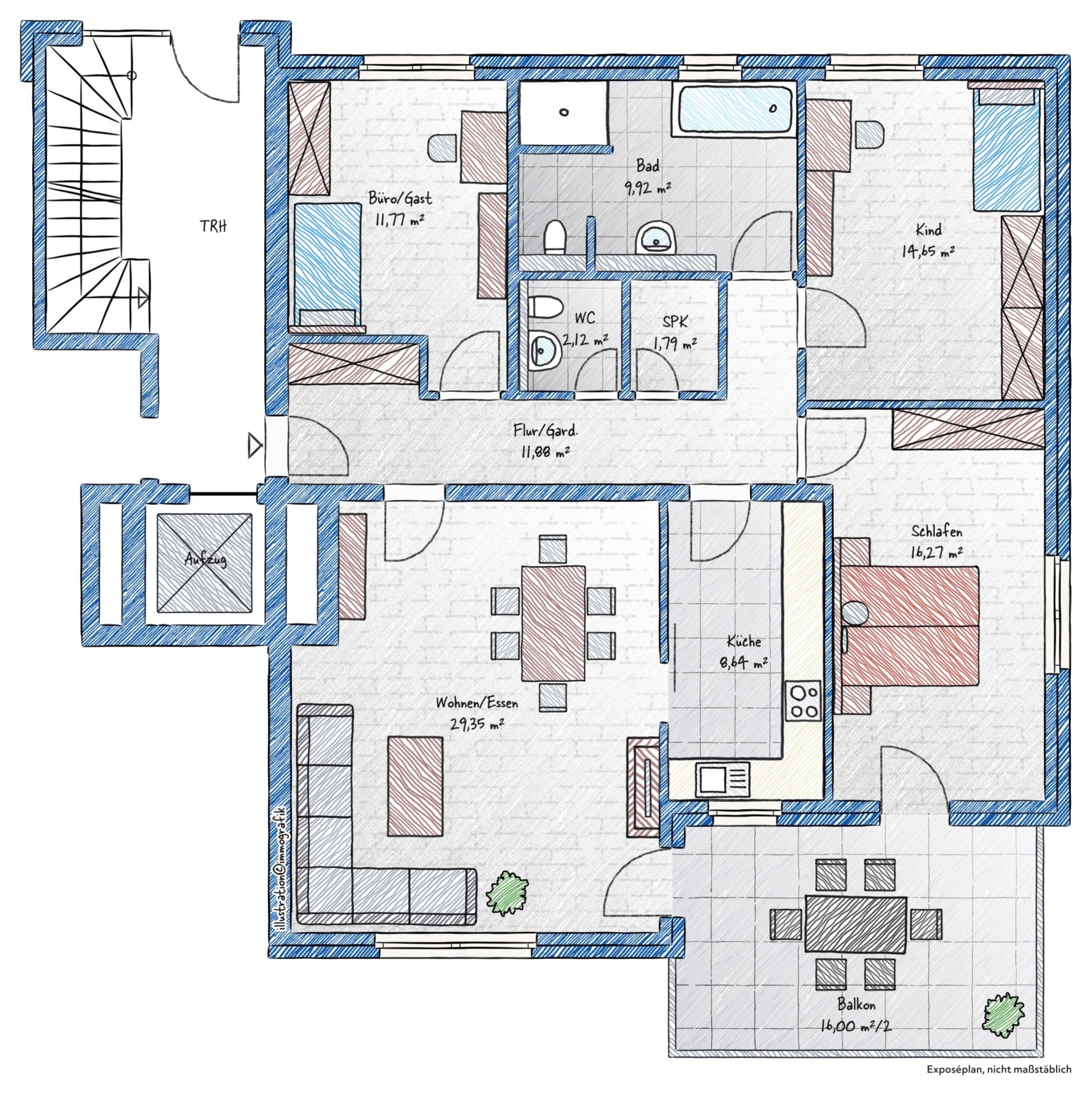 Wohnung zum Kauf 475.000 € 4 Zimmer 116 m²<br/>Wohnfläche 2.<br/>Geschoss Tiengen Waldshut-Tiengen 79761