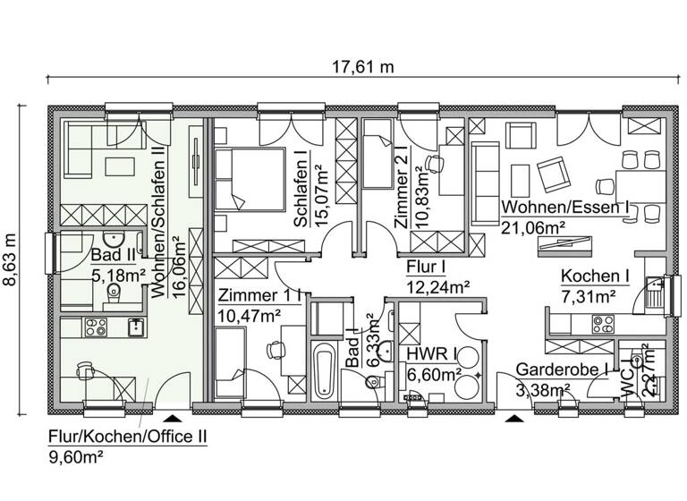 Bungalow zum Kauf 495.900 € 5 Zimmer 126 m² 1.000 m² Grundstück Zossen 15806