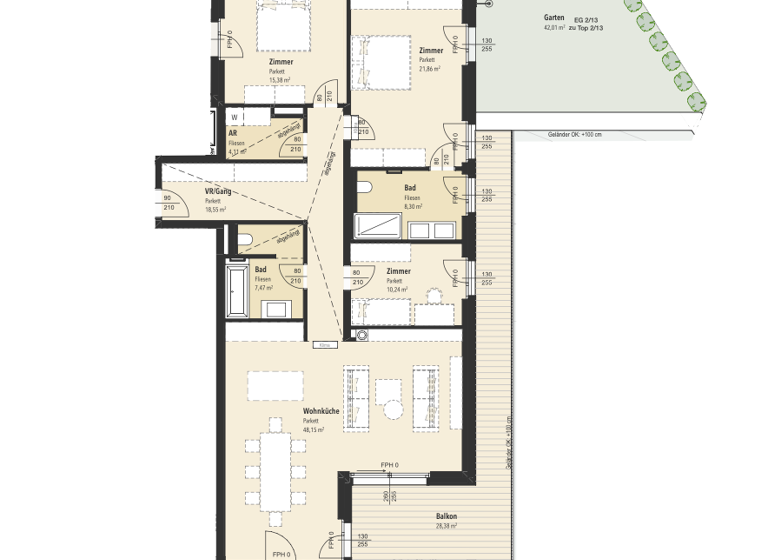 Penthouse zum Kauf - Erstbezug 1.199.900 € 4 Zimmer 134,1 m² Treffen am Ossiacher See 9520