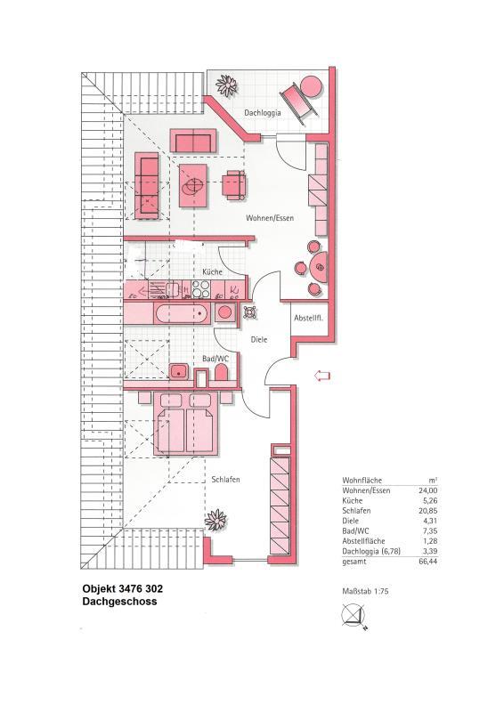 Wohnung zum Kauf 290.000 € 2 Zimmer 66 m²<br/>Wohnfläche 3.<br/>Geschoss ab sofort<br/>Verfügbarkeit Niederrad Frankfurt am Main 60528