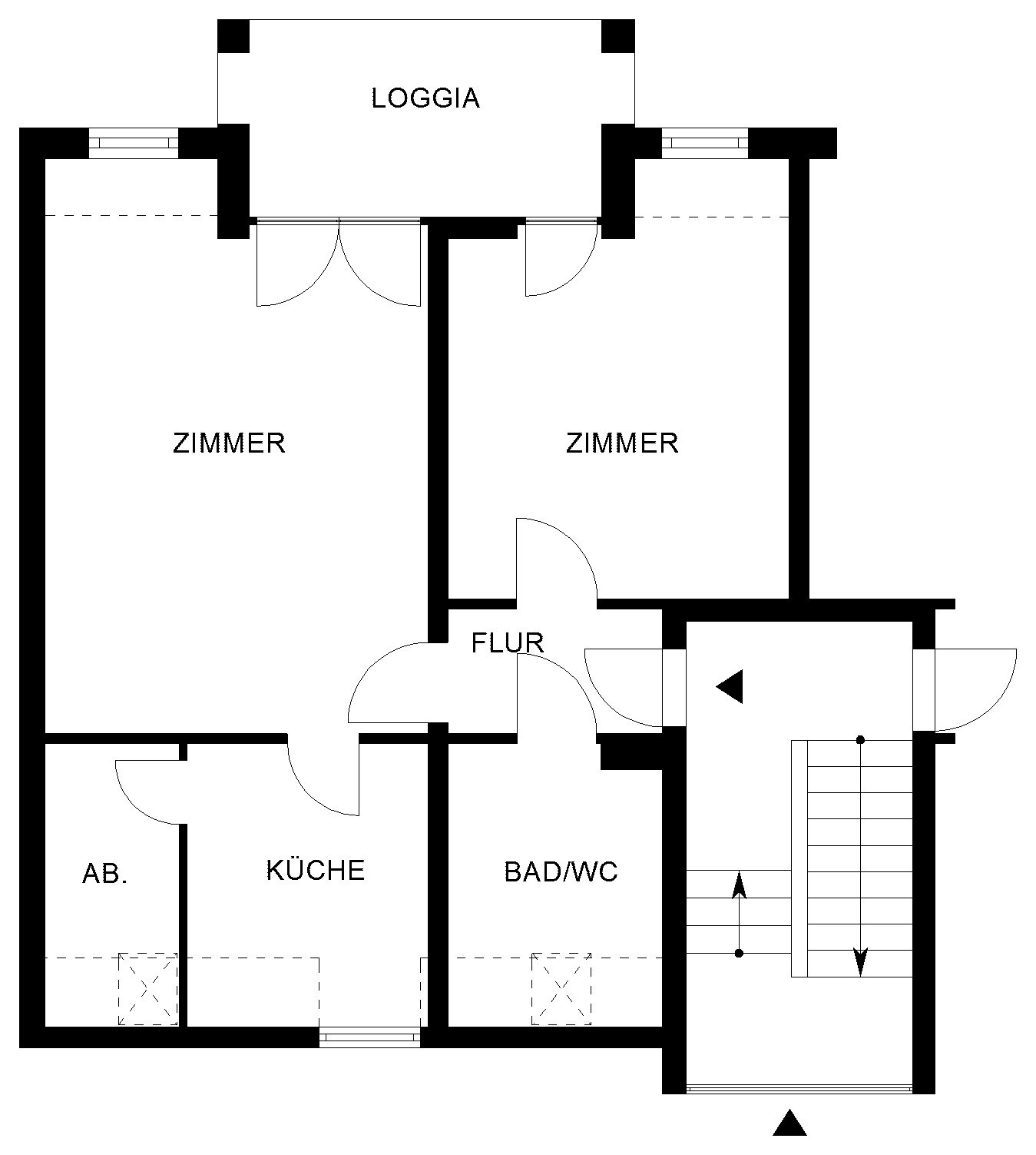 Wohnung zur Miete 458 € 2 Zimmer 64,6 m²<br/>Wohnfläche EG<br/>Geschoss ab sofort<br/>Verfügbarkeit Rostocker Str. 34a Westhagen Wolfsburg 38444