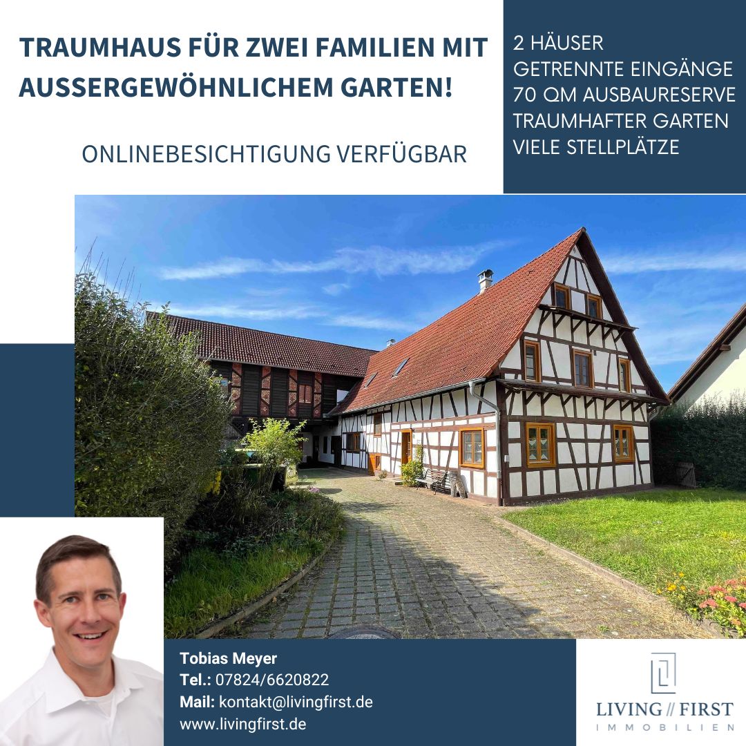 Mehrfamilienhaus zum Kauf 689.000 € 14 Zimmer 360 m²<br/>Wohnfläche 2.200 m²<br/>Grundstück ab sofort<br/>Verfügbarkeit Hesselhurst Willstätt 77731