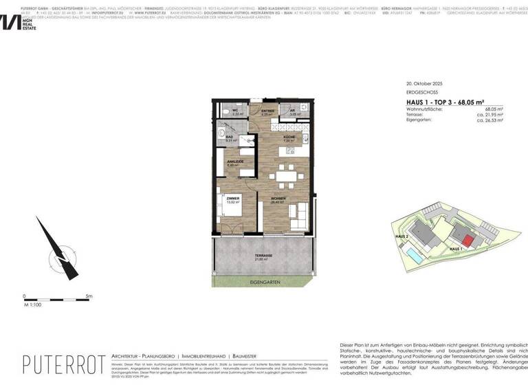 Wohnung zum Kauf - Erstbezug 625.000 € 2 Zimmer 68,1 m² EG frei ab sofort Pörtschach am Wörther See 9210