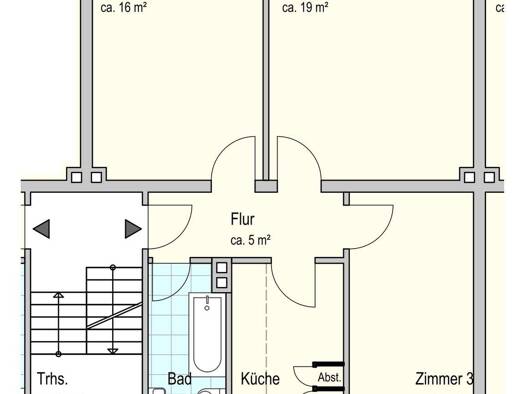 Wohnung zur Miete 463 € 3 Zimmer 61,1 m² 1. Geschoss frei ab 01.12.2025 Bremer Heerstraße 56 Osternburg Oldenburg 26135