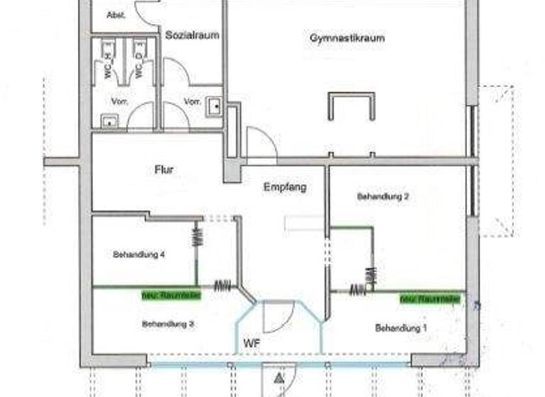 Praxis zur Miete 11 € 108,8 m² Bürofläche Gutenbergstr. 5 Grombühl Würzburg 97080