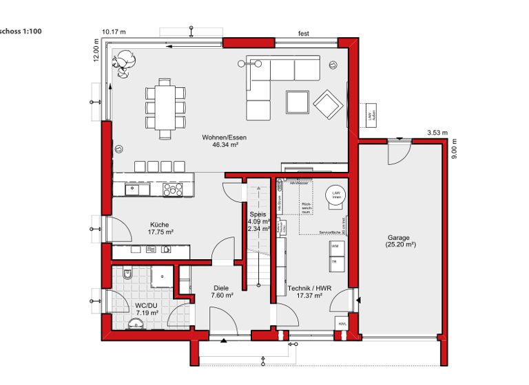 Einfamilienhaus zum Kauf - Erstbezug provisionsfrei 999.000 € 8 Zimmer 239 m² 400 m² Grundstück frei ab 02.01.2027 Trohe Buseck 35418