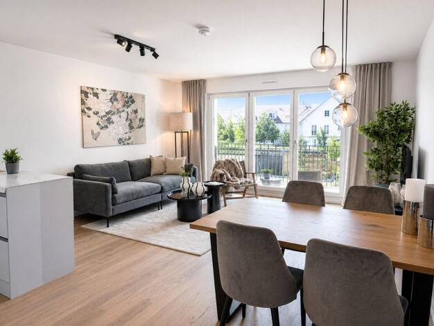 Wohnung zum Kauf - Erstbezug provisionsfrei 719.900 € 3,5 Zimmer 91,1 m² 1. Geschoss Keferloher-Markt-Straße 9b Solalinden Putzbrunn-Oedenstockach 85640
