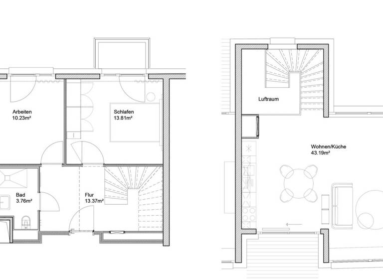 Maisonette zur Miete 2.210 € 3 Zimmer 82 m² 4. Geschoss frei ab sofort Lenore-Volz-Straße 11 Bad Cannstatt Stuttgart 70372