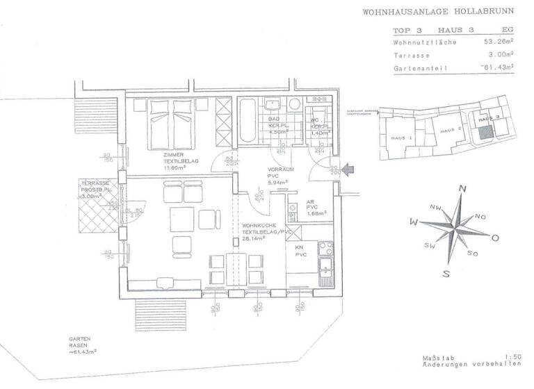 Wohnung zum Kauf 152.500 € 2 Zimmer 53 m² EG Schmiedgasse 27 Hollabrunn 2020