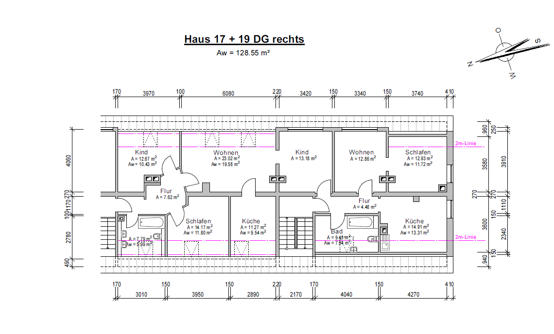 Wohnung zur Miete 771 € 6 Zimmer 128,6 m²<br/>Wohnfläche 3.<br/>Geschoss ab sofort<br/>Verfügbarkeit Ostrau Ostrau 04749