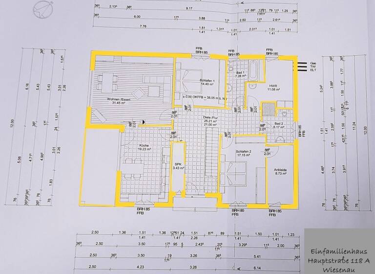 Einfamilienhaus zur Miete 1.300 € 3 Zimmer 140 m² 1.382 m² Grundstück frei ab sofort Hauptstraße 118 A Wiesenau 15295