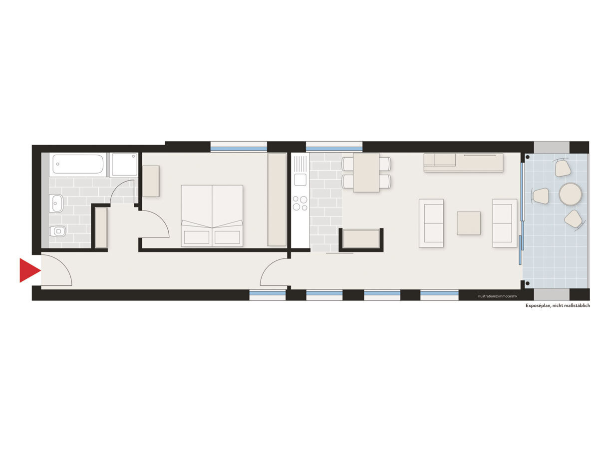 Wohnung zum Kauf provisionsfrei 374.000 € 2 Zimmer 68 m²<br/>Wohnfläche 1.<br/>Geschoss Hirschstraße 4 Fellbach - Kernstadt Fellbach 70734