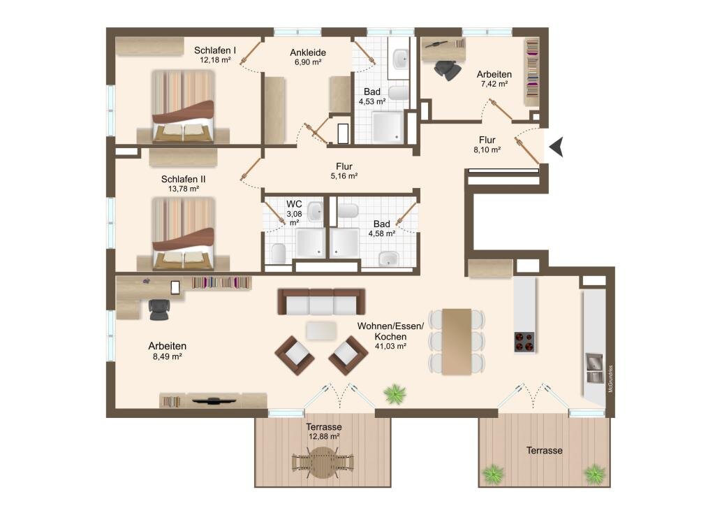 Wohnung zur Miete 3.850 € 4,5 Zimmer 123 m²<br/>Wohnfläche Rottach Rottach-Egern 83700