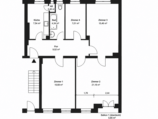 Wohnung zum Kauf 415.000 € 4 Zimmer 83 m² EG frei ab 01.10.2026 Tempelhof Tempelhof-Schöneberg 12103