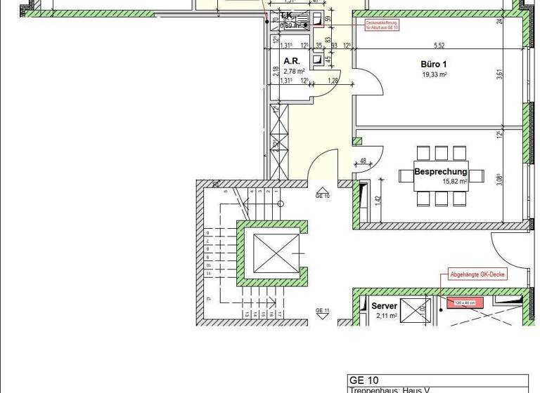 Büro zur Miete provisionsfrei 13,53 € 4 Zimmer 92 m² Bürofläche Mettmann 40822