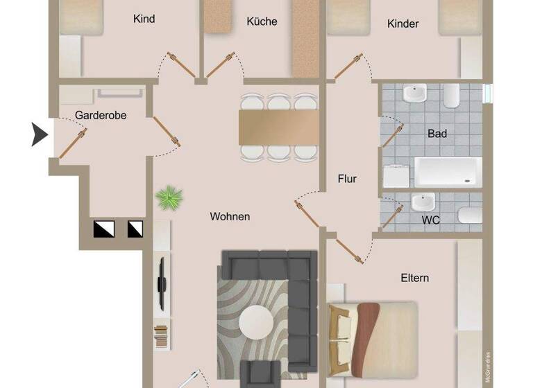 Wohnung zum Kauf 296.800 € 4 Zimmer 96,1 m² 1. Geschoss frei ab sofort Krumbach 86381
