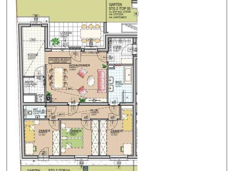 Wohnung zur Miete 1.217 € 4 Zimmer 90,6 m² EG Schwechat 2320