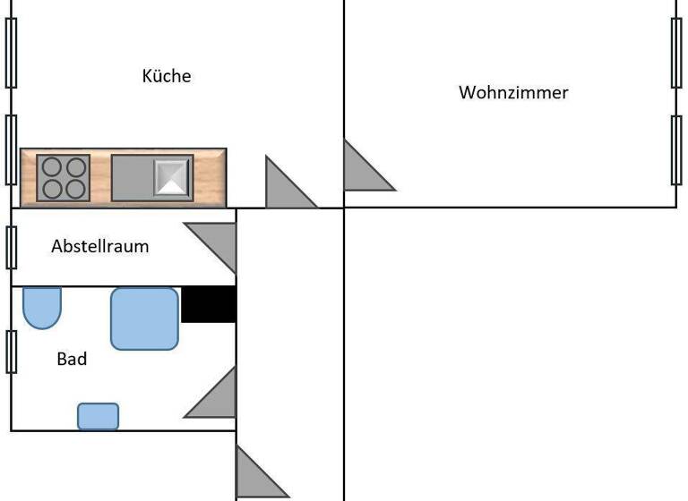 Studio zur Miete 468 € 1 Zimmer 53,5 m² 1. Geschoss frei ab 01.04.2026 Schützenstraße 18 Nauen 14641