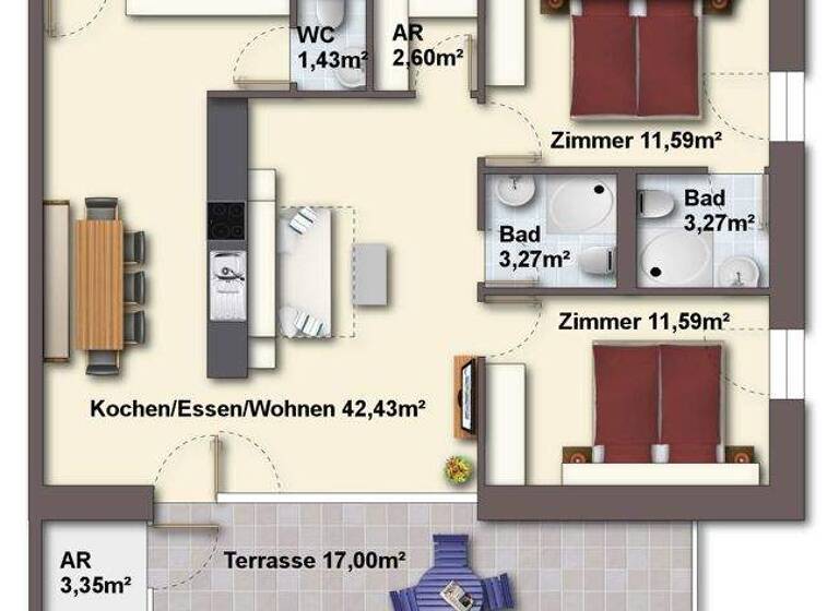 Wohnung zum Kauf 1.139.079 € 3 Zimmer 76,2 m² 3. Geschoss Arlbergstraße 101 Dalaas / Wald am Arlberg 6752