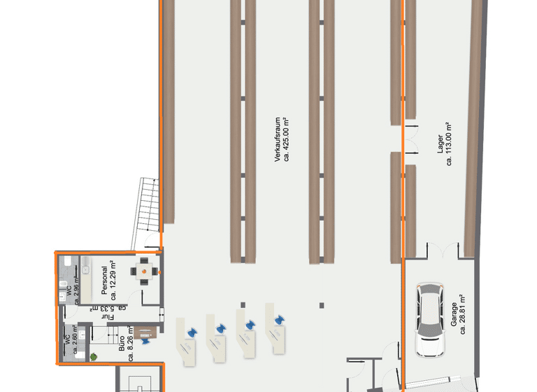Verkaufsfläche zur Miete 6 € 450 m² Verkaufsfläche Nord Wuppertal 42857