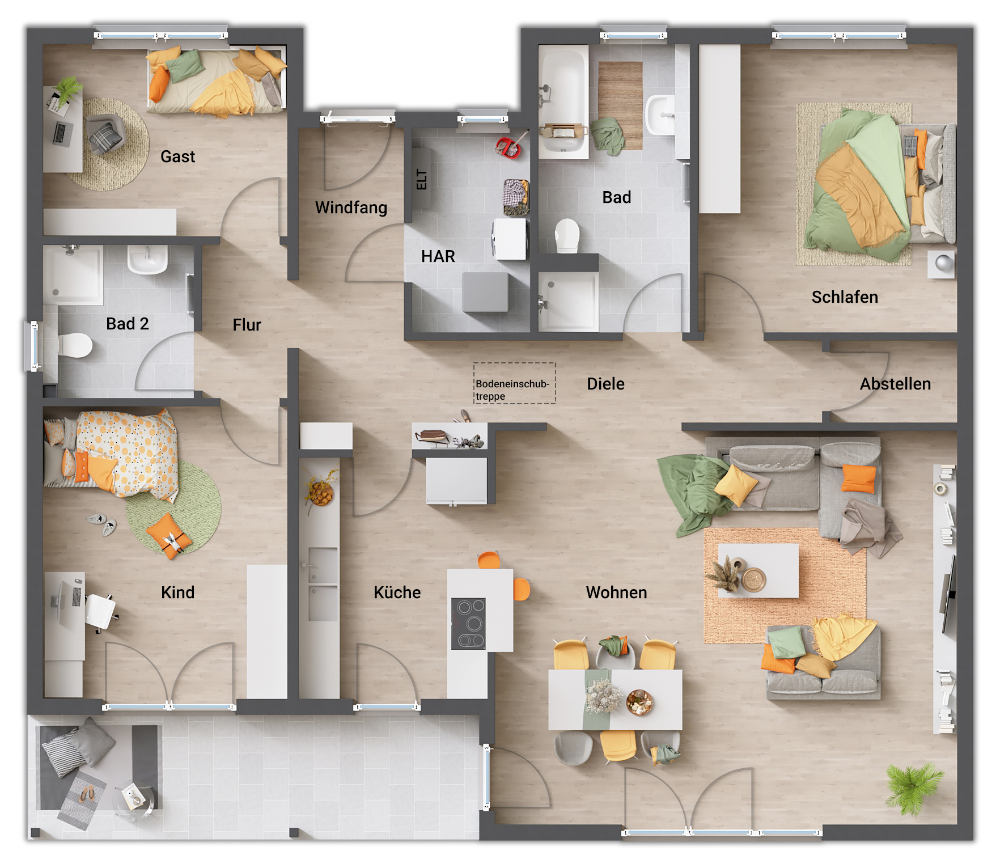 Einfamilienhaus zum Kauf 282.320 € 6 Zimmer 133 m²<br/>Wohnfläche 1.631 m²<br/>Grundstück Grabe Mühlhausen 99998