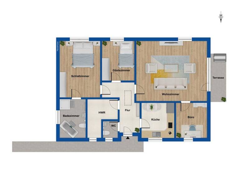 Bungalow zum Kauf 595.000 € 4 Zimmer 100 m² 956 m² Grundstück Groß Glienicke Potsdam 14476