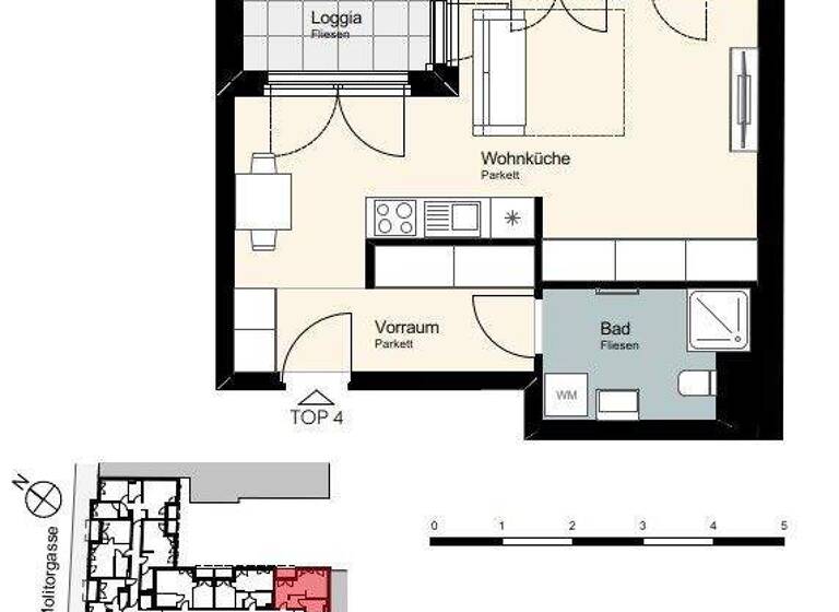 Studio zur Miete - Erstbezug 592 € 1 Zimmer 35 m² 1. Geschoss Wien 1110