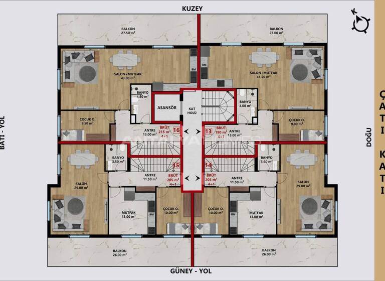 Wohnung zum Kauf 195.000 € 4 Zimmer 110 m² EG Antalya 07070
