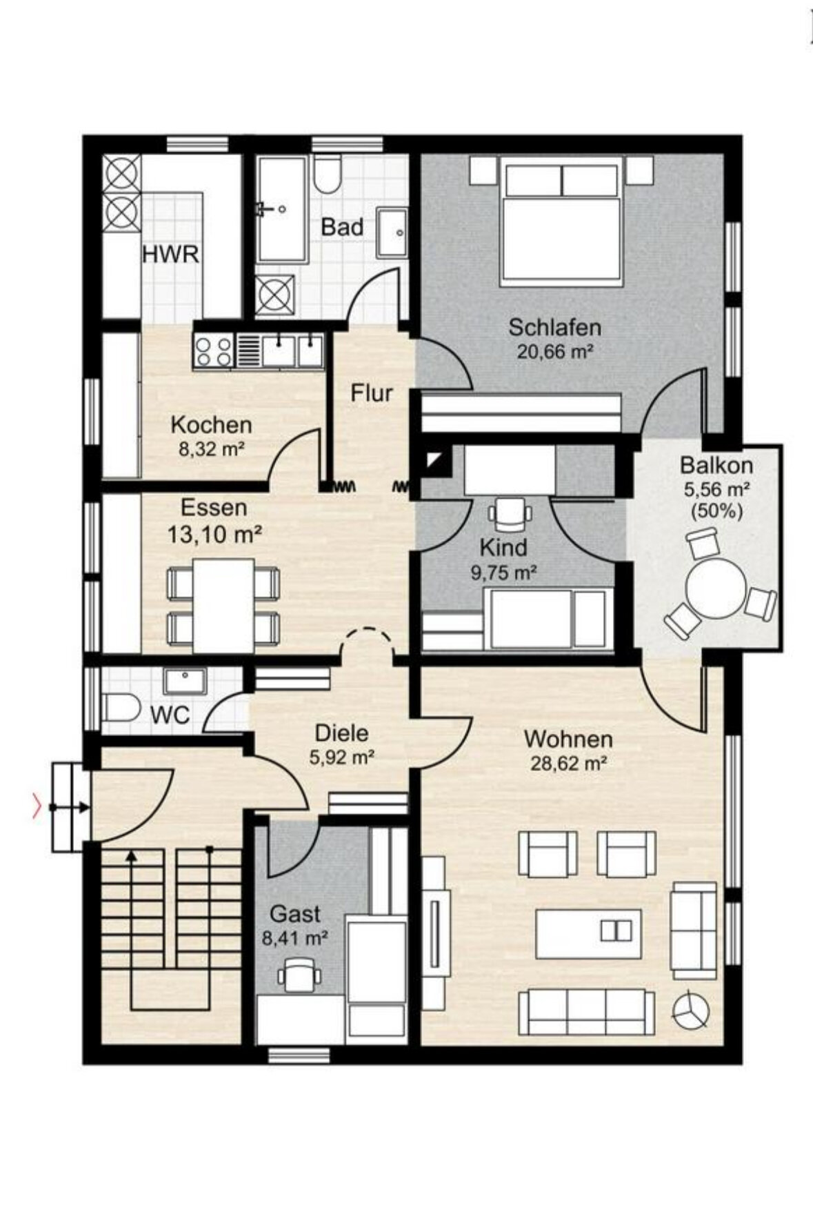 Wohnung zur Miete 1.480 € 4,5 Zimmer 117 m²<br/>Wohnfläche Unterhausen Unterhausen Weilheim in Oberbayern 82362