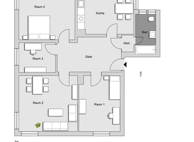 Wohnung zur Miete 847 € 4 Zimmer 105,4 m²<br/>Wohnfläche 1.<br/>Geschoss 01.05.2025<br/>Verfügbarkeit Haubensteigweg 8 Kempten Kempten (Allgäu) 87439