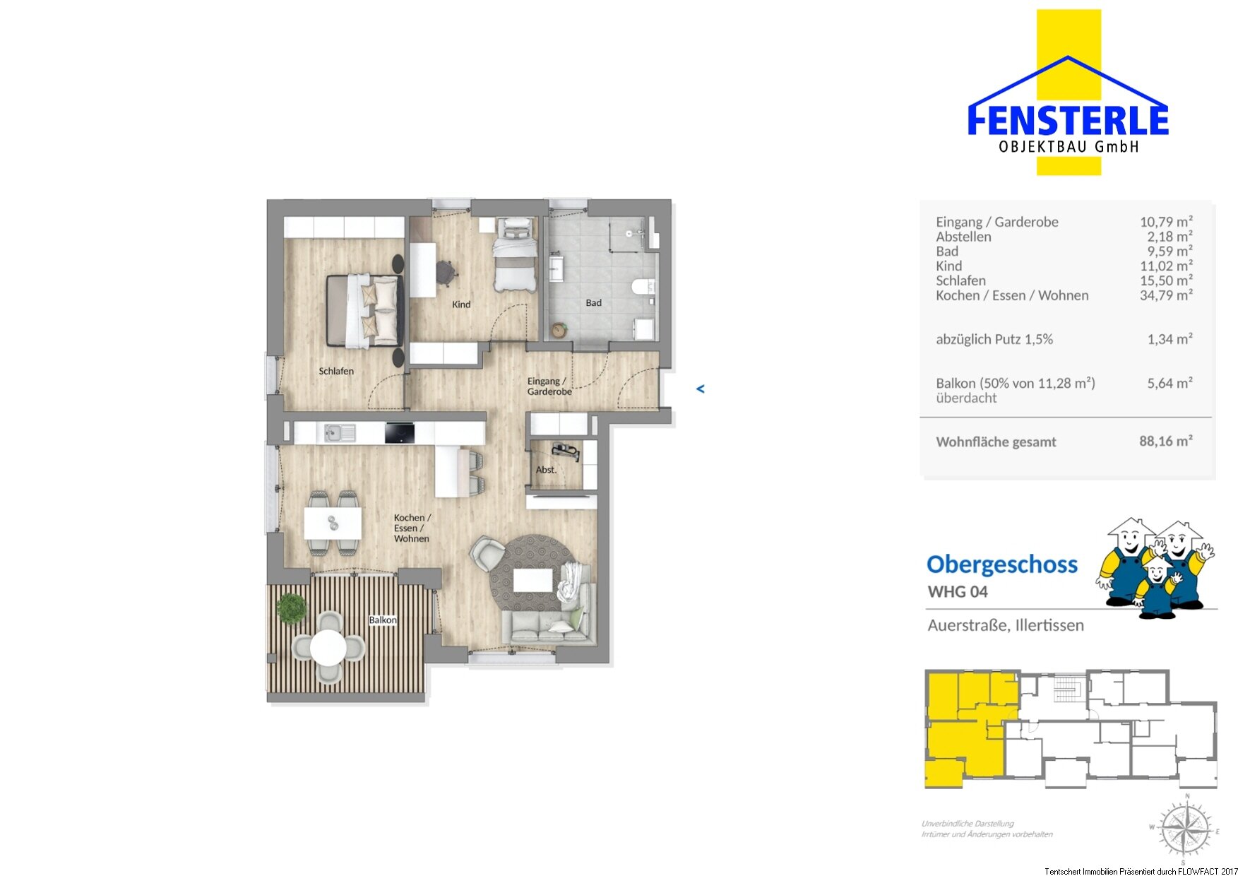 Wohnung zum Kauf provisionsfrei 499.000 € 3,5 Zimmer 88,2 m²<br/>Wohnfläche Illertissen Illertissen 89257