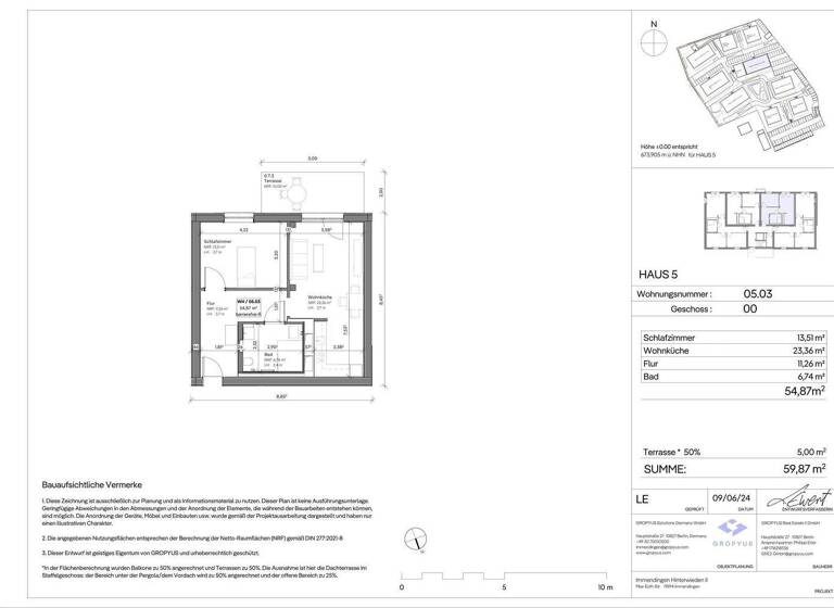 Wohnung zur Miete - Erstbezug 853 € 2 Zimmer 54,9 m² frei ab sofort Immendingen 78194