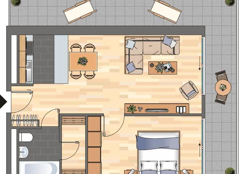 Wohnung zur Miete 556 € 2 Zimmer 59 m² 17. Geschoss frei ab 05.05.2026 Zollhofstraße 4 Mitte Ludwigshafen am Rhein 67061