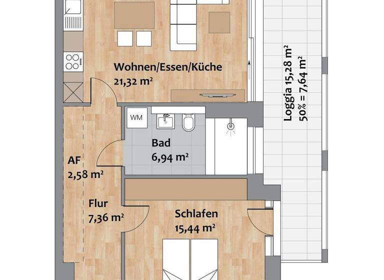 Wohnung zur Miete - Erstbezug 1.600 € 2 Zimmer 61,3 m² 3. Geschoss frei ab 01.03.2026 Pasing-Obermenzing München 81245