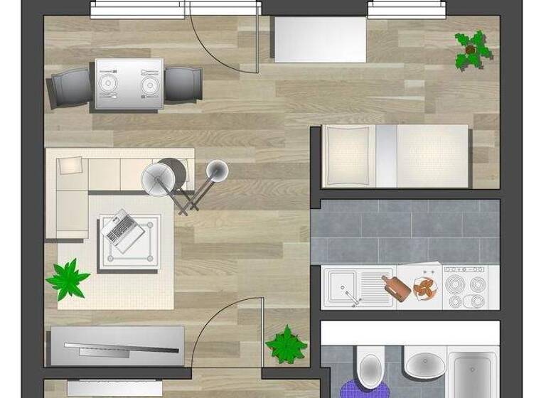 Studio zur Miete 241 € 1 Zimmer 35,9 m² 6. Geschoss Wolgograder Allee 204 Hutholz Chemnitz 09123