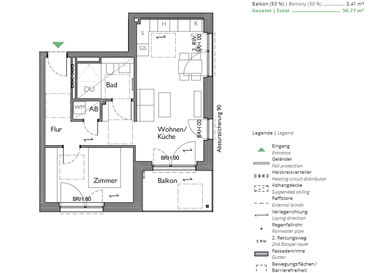 Wohnung zum Kauf - Erstbezug provisionsfrei 290.000 € 2 Zimmer 56,8 m² 1. Geschoss Naunhof 04683