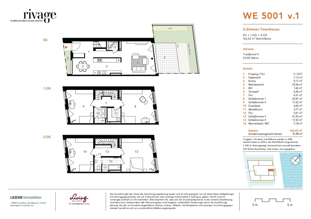 Wohnung zum Kauf 1.499.000 € 5 Zimmer 162,4 m²<br/>Wohnfläche EG<br/>Geschoss Altstadt Mainz 55120